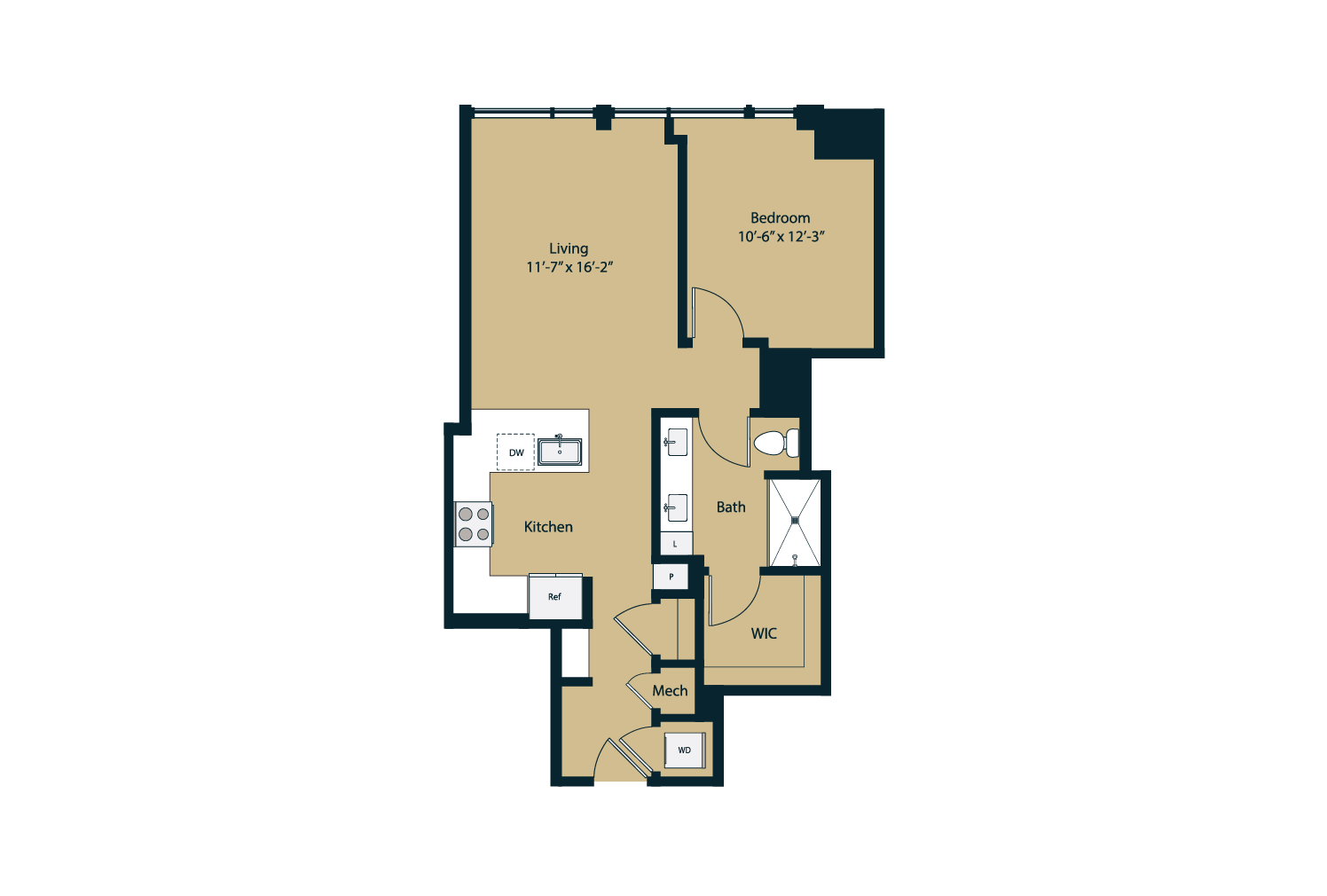 Floor plan layout diagram for A4